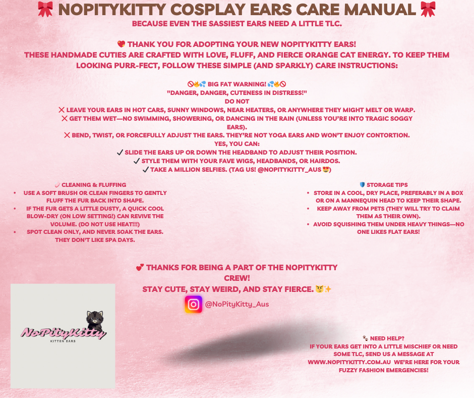 Red/Black Glittered Kat Ear