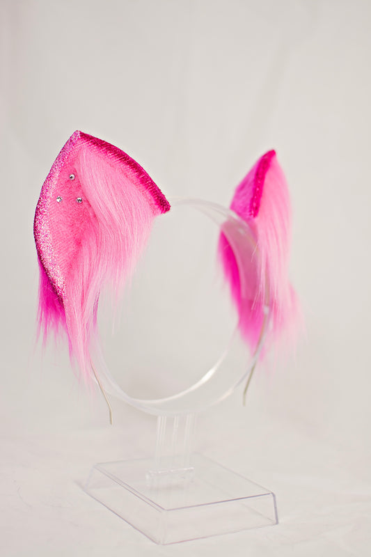 Light Pink/Hot Pink Kat Ear
